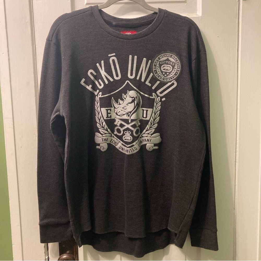 Ecko Unlimited Dark Gray Graphic Tee - Picture 7 of 11